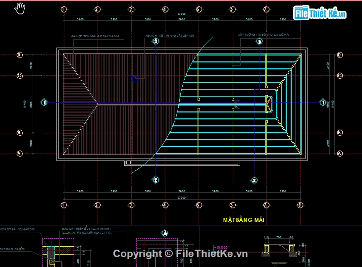 File cad lớp học 2 tầng 6 phòng,Bản vẽ lớp học 2 tầng 6 phòng,lớp học 2 tầng 6 phòng,Nhà lớp học 2 tầng 6 phòng