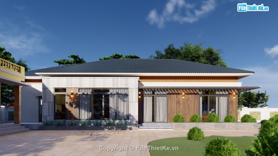 1 tầng,hiện đại,mái nhật,phòng hiện đại,nhà vườn,không gian mở