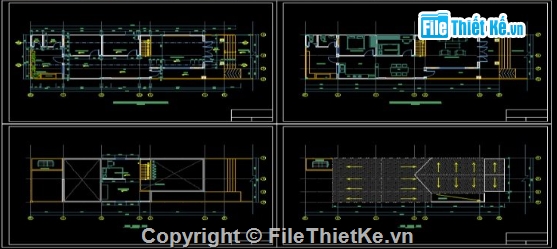mái thái 1 tầng,nhà 1 tầng mái thái,file cad nhà 1 tầng