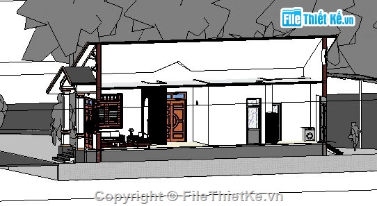mái thái 1 tầng,mái thái,nhà vườn đẹp,nhà 8x15m đẹp,nhà mái thái 8x15m,mái thái đẹp