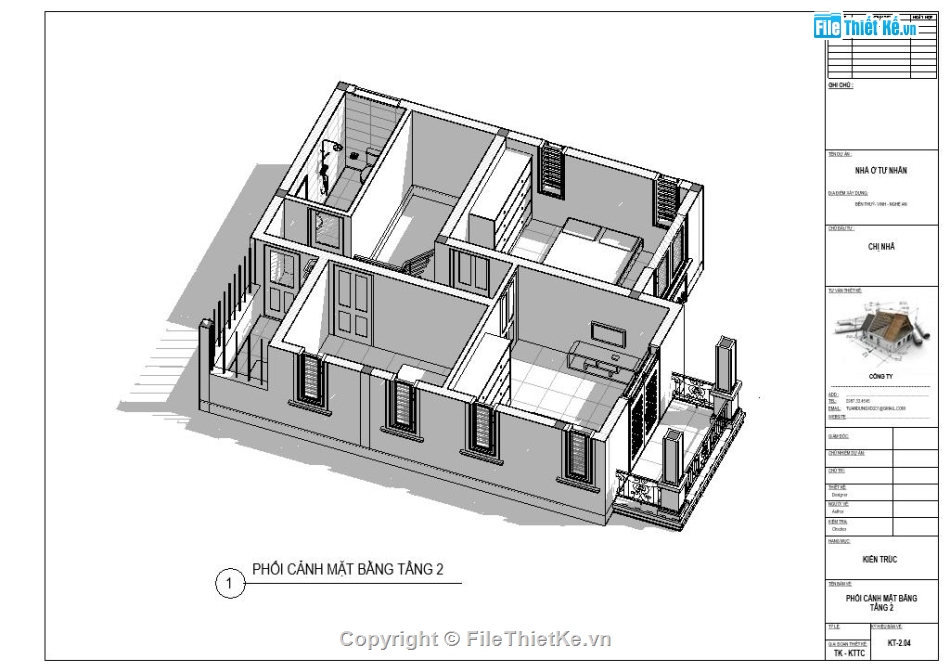 Nhà 2 tầng,bản vẽ nhà đẹp,File revit nhà 2 tầng,nhà 2 tầng 8x11m,nhà 2 tầng mái thái