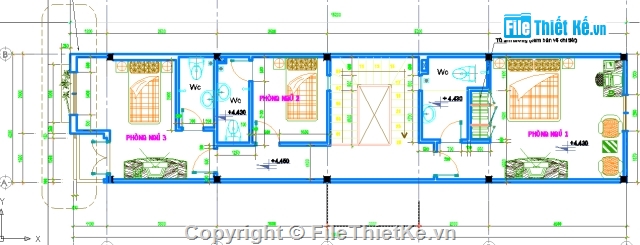 Nhà phố,Nhà 2 tầng,Nhà phố 2 tầng,4.2x19m,bản vẽ nhà phố mặt tiền 4.2m,bản vẽ kỹ thuật