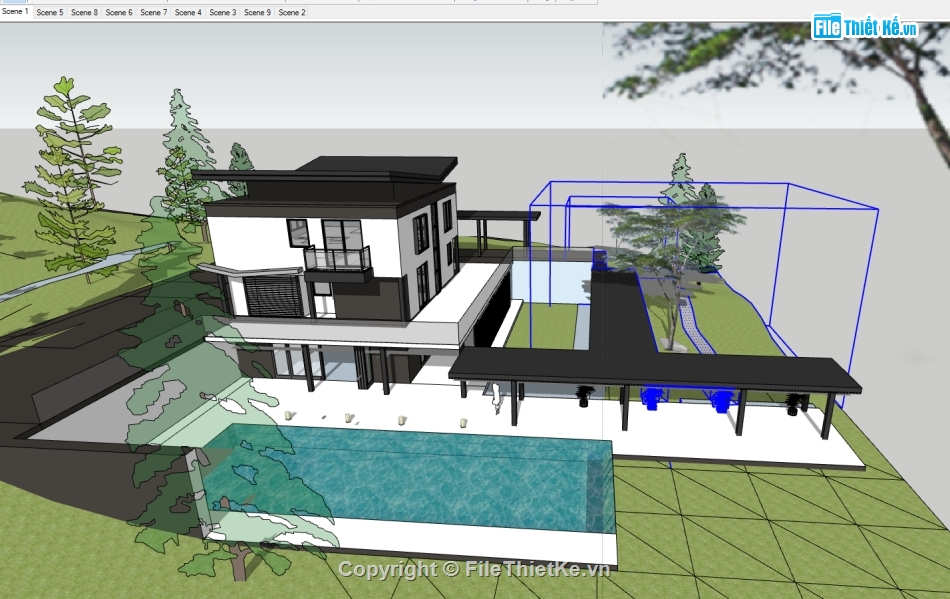 model su nhà nghỉ dưỡng,dựng 3d su nhà nghỉ dưỡng,file su nhà nghỉ