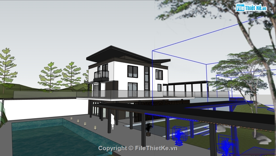 model su nhà nghỉ dưỡng,dựng 3d su nhà nghỉ dưỡng,file su nhà nghỉ