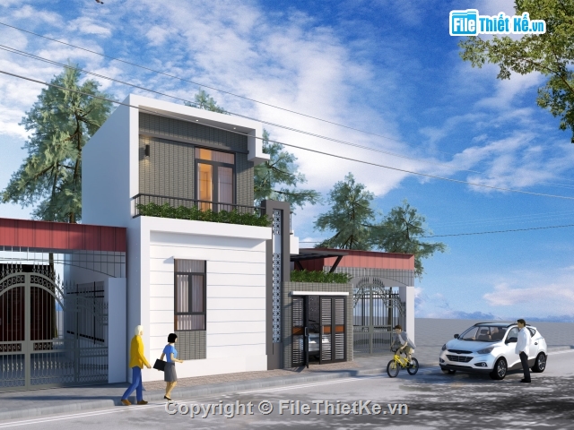 Nhà 2 tầng nhỏ,Thiết kế nhà 2 tầng phong cách,Nhà 2 tầng bằng Sketchup và cad,Mẫu nhà phong cách bé 2 tầng