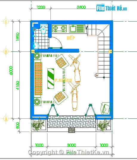 Kiến trúc,4 tầng,Nhà 4 tầng đẹp,nhà phố kích thước 5x8m,5x8m,bản vẽ nhà phố