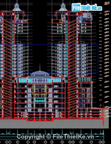 Cao ốc văn phòng,file cad nhà cao tầng,cao ốc