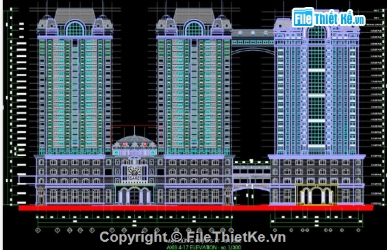 Cao ốc văn phòng,file cad nhà cao tầng,cao ốc