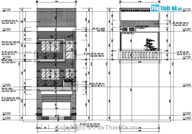 Nhà phố 3 tầng,Nhà phố 3 tầng 4.98x13m,Nhà ở 3 tầng,Bản vẽ nhà 3 tầng mái ngói