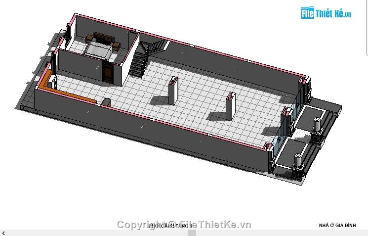 Nhà 4 tầng 9.3x23.4m,nhà kinh doanh 4 tầng,revit nhà dân 4 tầng,nhà phố 4 tầng revit,cửa hàng 4 tầng,bản vẽ nhà phố 4 tầng