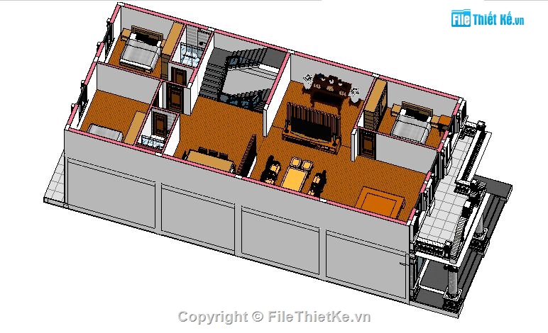 Nhà 4 tầng 9.3x23.4m,nhà kinh doanh 4 tầng,revit nhà dân 4 tầng,nhà phố 4 tầng revit,cửa hàng 4 tầng,bản vẽ nhà phố 4 tầng