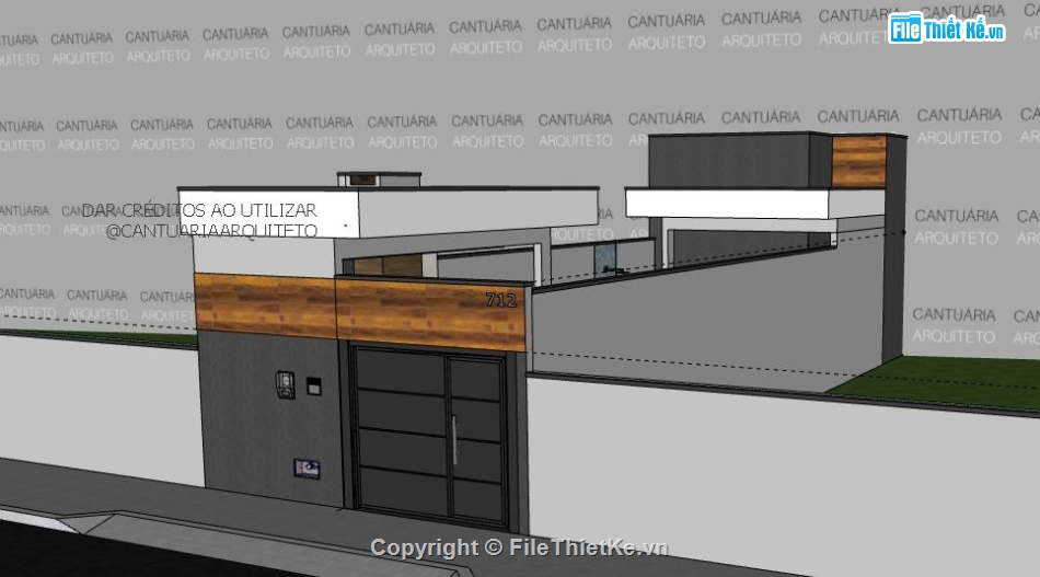 Nhà phố 1 tầng,model su nhà phố 1 tầng,sketchup nhà phố 1 tầng