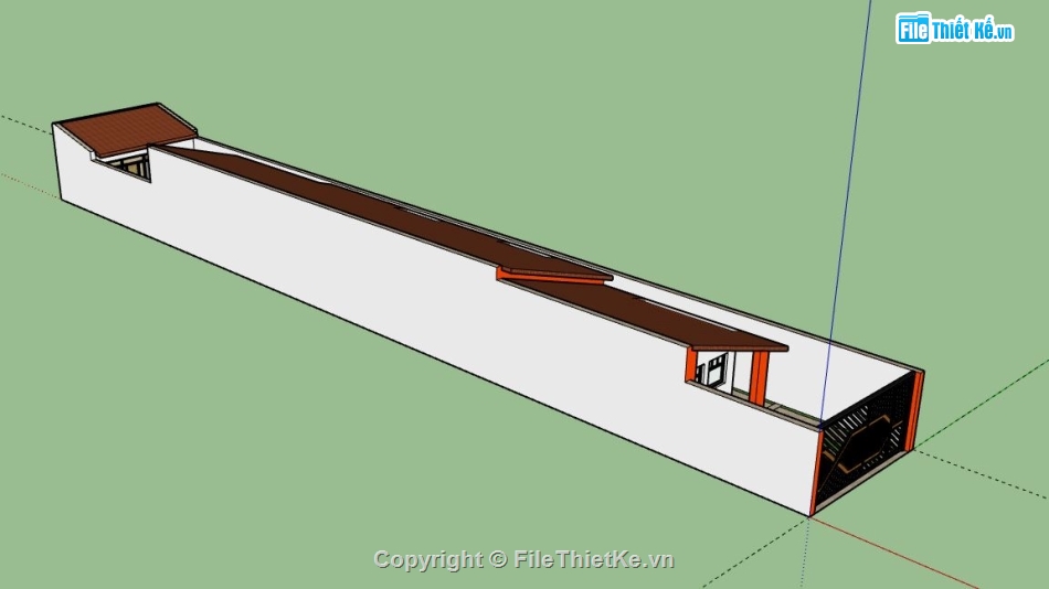 Nhà phố 1 tầng,model su nhà phố 1 tầng,nhà phố 1 tầng sketchup,sketchup nhà phố 1 tầng,nhà phố 1 tầng model su