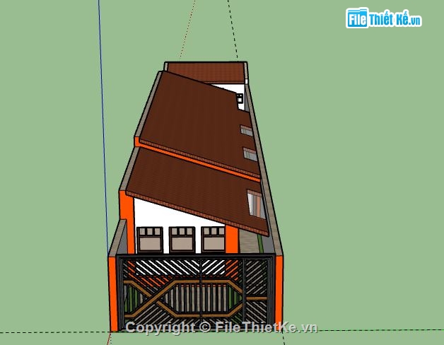 Nhà phố 1 tầng,model su nhà phố 1 tầng,nhà phố 1 tầng sketchup,sketchup nhà phố 1 tầng,nhà phố 1 tầng model su