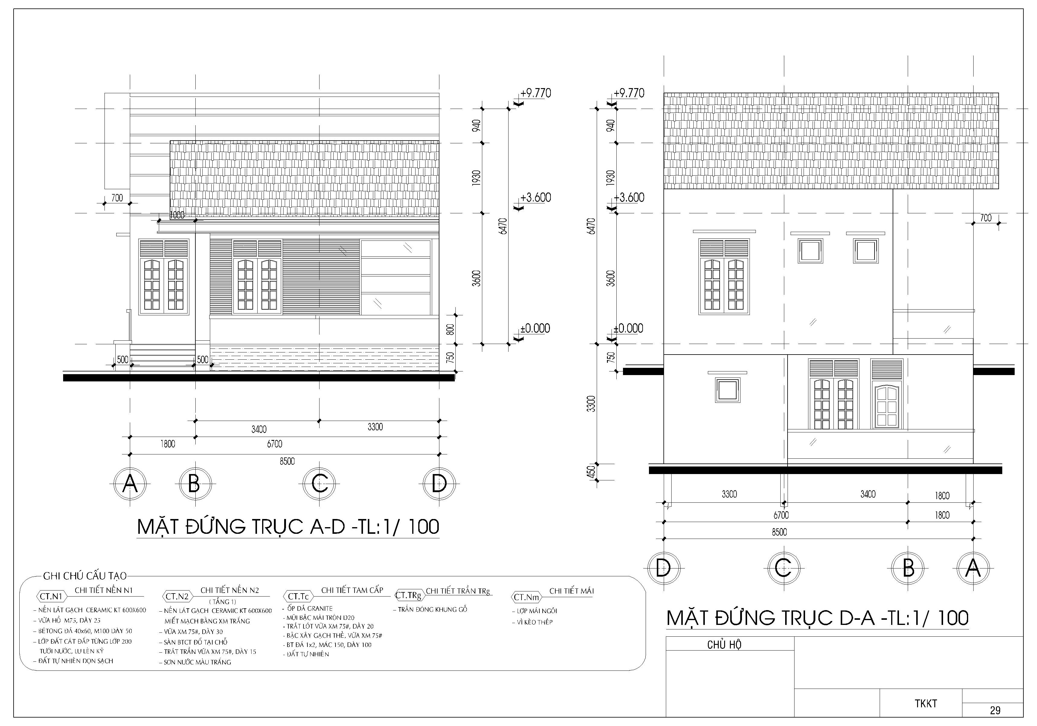 Nhà phố 2 tầng 8.5x12m,Nhà phố 1 trệt 1 hầm,File cad nhà phố 2 tầng,Autocad nhà phố 1 trệt 1 hầm,bản vẽ nhà phố 2 tầng