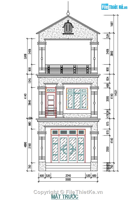 nhà phố 2 tầng 1 tum,cad nhà phố 2 tầng 1 tum,nhà phố 2 tầng 1 tum file cad,bản vẽ nhà phố 2 tầng 1 tum