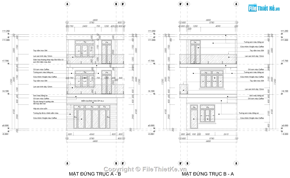 File cad,Nhà phố,Nhà 2 tầng,kiến trúc 3 tầng,3D,điện