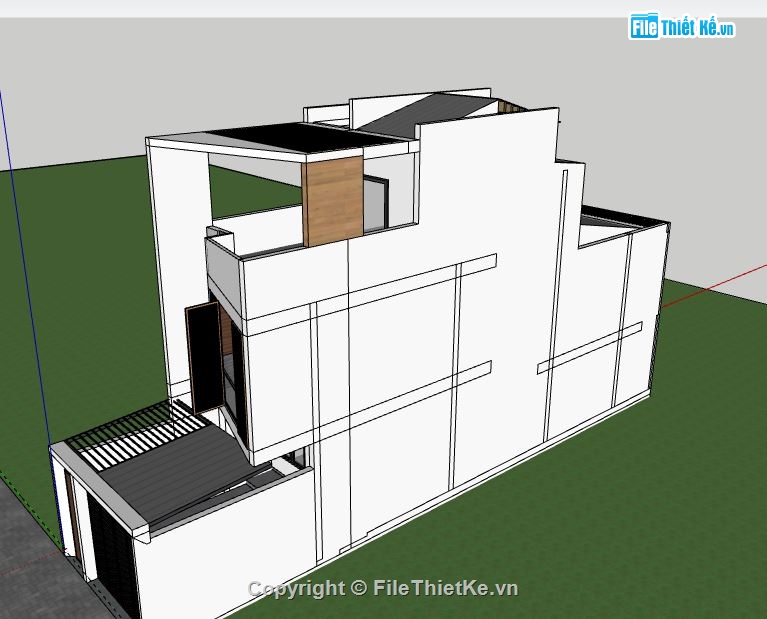 su nhà phố,file sketchup nhà phố,model su nhà phố