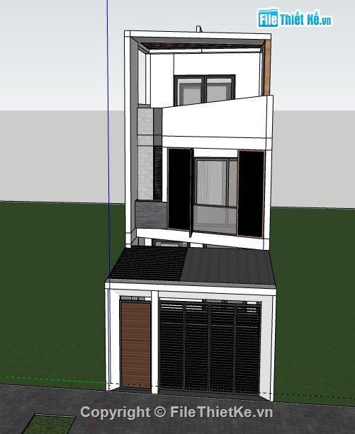 su nhà phố,file sketchup nhà phố,model su nhà phố