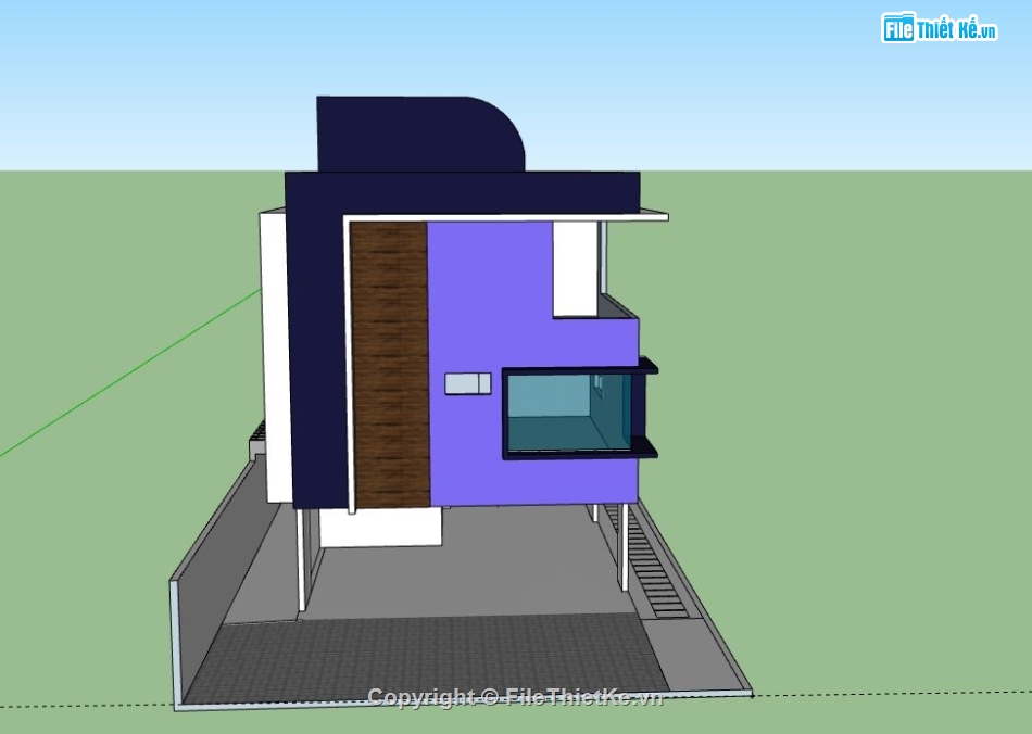 Nhà phố 2 tầng,file su nhà phố 2 tầng,file sketchup nhà phố 2 tầng,nhà phố 2 tầng model su,sketchup nhà phố 2 tầng