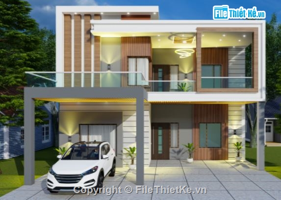 Nhà phố 2 tầng,file su nhà phố 2 tầng,nhà phố 2 tầng sketchup,sketchup nhà phố 2 tầng,nhà phố 2 tầng file su