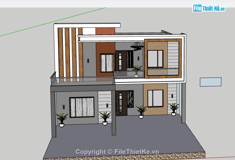 Nhà phố 2 tầng,file su nhà phố 2 tầng,nhà phố 2 tầng sketchup,sketchup nhà phố 2 tầng,nhà phố 2 tầng file su