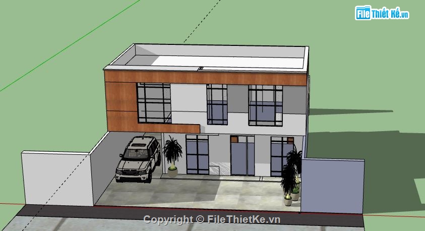 Nhà phố 2 tầng,model su nhà phố 2 tầng,file sketchup nhà phố 2 tầng,nhà phố 2 tầng file sketchup,nhà phố 2 tầng file su