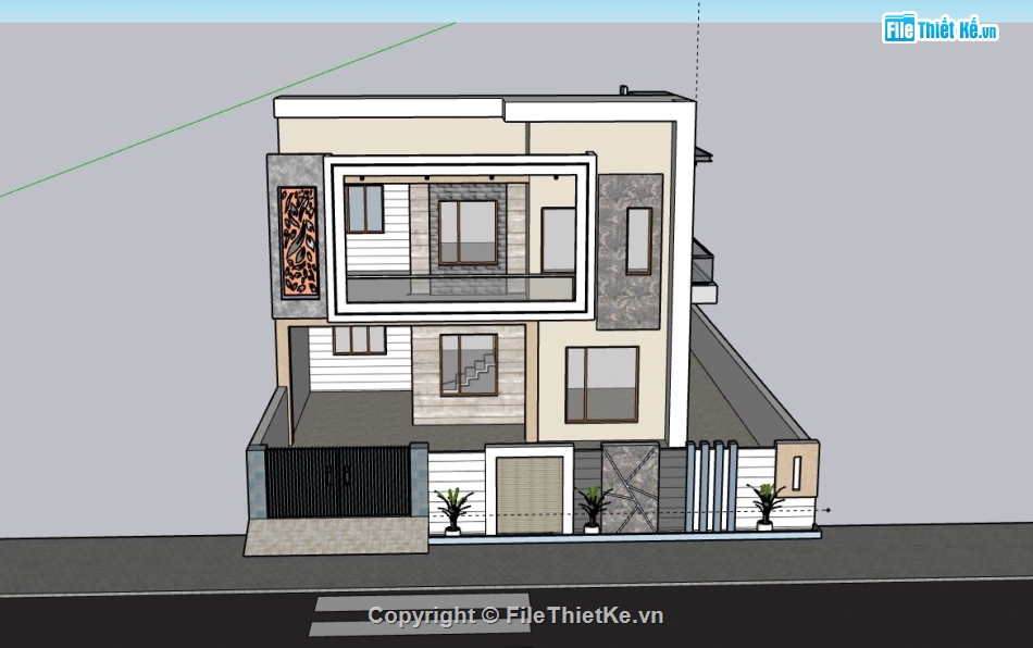 Nhà phố 2 tầng,model su nhà phố 2 tầng,nhà phố 2 tầng file su,sketchup nhà phố 2 tầng,nhà phố 2 tầng file sketchup
