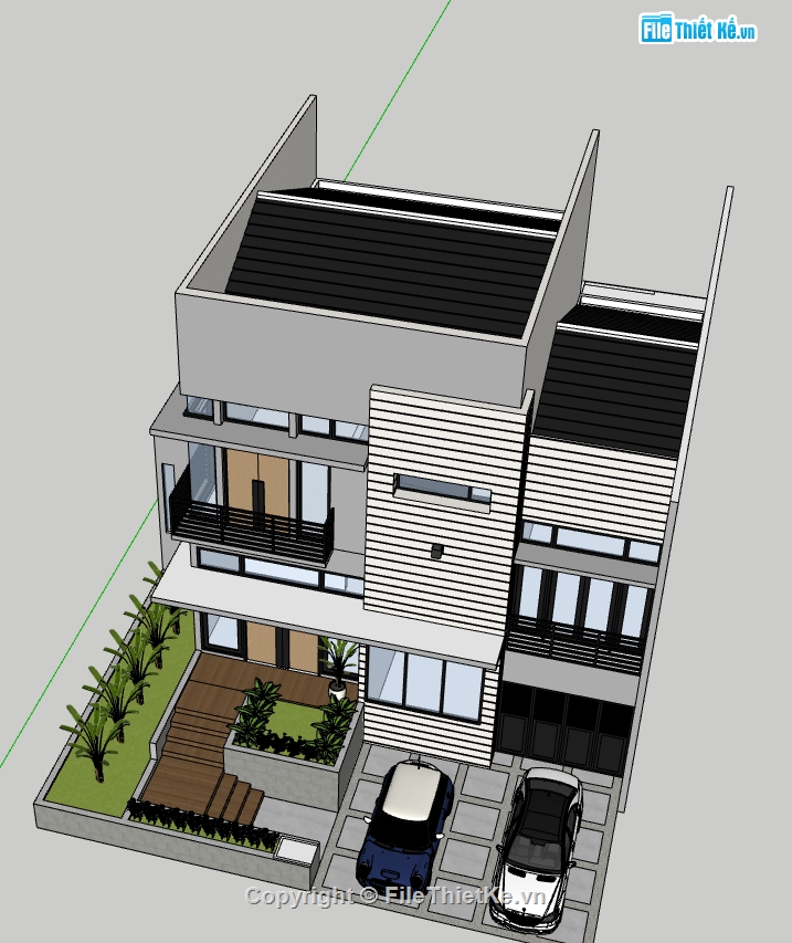 sketchup nhà phố 2 tầng,model 3d nhà phố 2 tầng,model su nhà phố 2 tầng,file su nhà phố 2 tầng,file 3d nhà phố 2 tầng