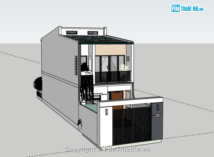 Nhà phố 2 tầng,model su nhà phố 2 tầng,file su nhà phố 2 tầng