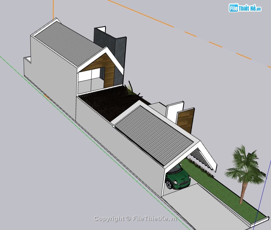 Nhà phố 2 tầng,model nhà phố 2 tầng,file su nhà phố 2 tầng,sketchup nhà phố 2 tầng,nhà phố 2 tầng file su