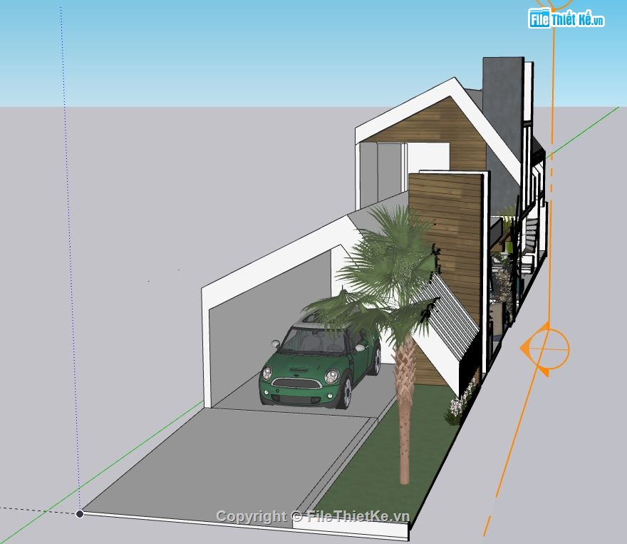 Nhà phố 2 tầng,model nhà phố 2 tầng,file su nhà phố 2 tầng,sketchup nhà phố 2 tầng,nhà phố 2 tầng file su