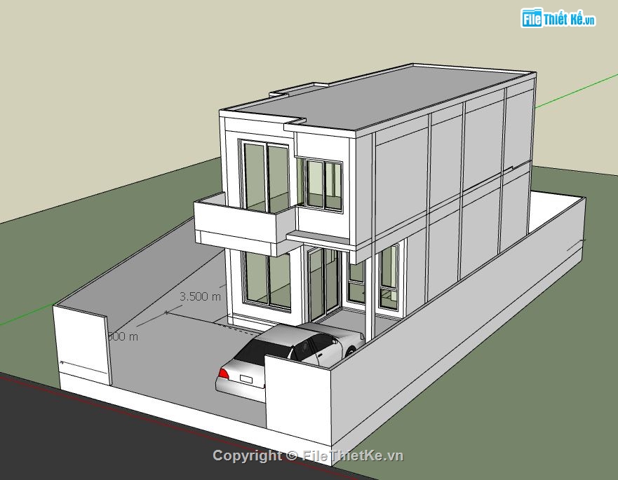 Nhà phố 2 tầng,model su nhà phố 2 tầng,file su nhà phố 2 tầng