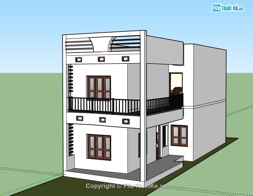 Nhà phố 2 tầng,model su nhà phố 2 tầng,nhà phố 2 tầng file su,sketchup nhà phố 2 tầng,nhà phố 2 tầng sketchup
