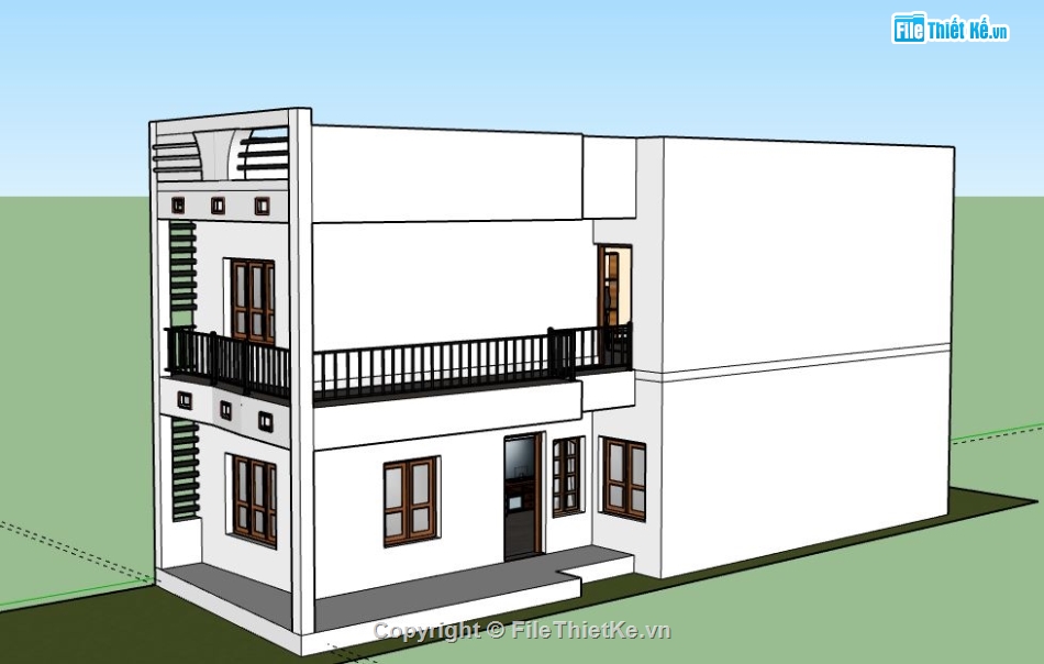 Nhà phố 2 tầng,model su nhà phố 2 tầng,nhà phố 2 tầng file su,sketchup nhà phố 2 tầng,nhà phố 2 tầng sketchup
