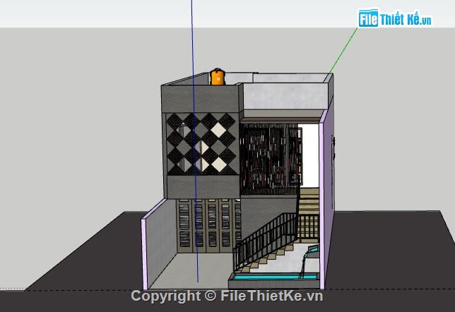Nhà phố 2 tầng,model su nhà phố 2 tầng,nhà phố 2 tầng file su,sketchup nhà phố 2 tầng,nhà phố 2 tầng sketchup