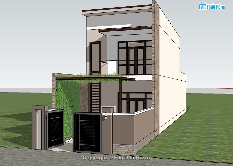 su nhà phố,file sketchup nhà phố,model su nhà phố