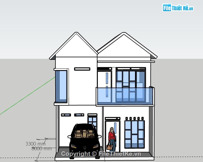 Nhà phố 2 tầng,model su nhà phố 2 tầng,nhà phố 2 tầng file su,sketchup nhà phố 2 tầng,nhà phố 2 tầng sketchup