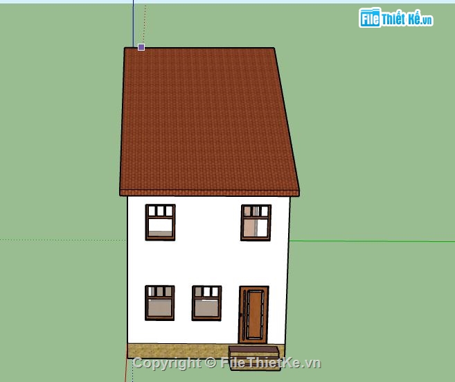 Nhà phố 2 tầng,model su nhà phố 2 tầng,file su nhà phố 2 tầng,nhà phố 2 tầng file su,sketchup nhà phố 2 tầng