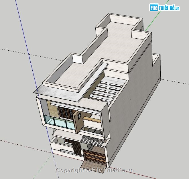 Nhà phố 2 tầng,model su nhà phố 2 tầng,nhà phố 2 tầng file su