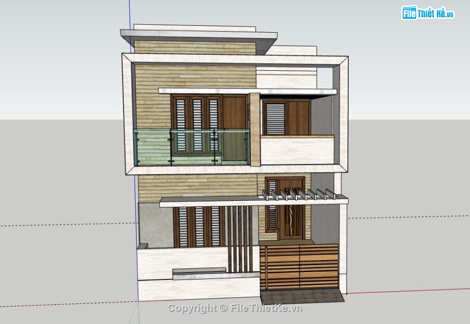 Nhà phố 2 tầng,model su nhà phố 2 tầng,nhà phố 2 tầng file su