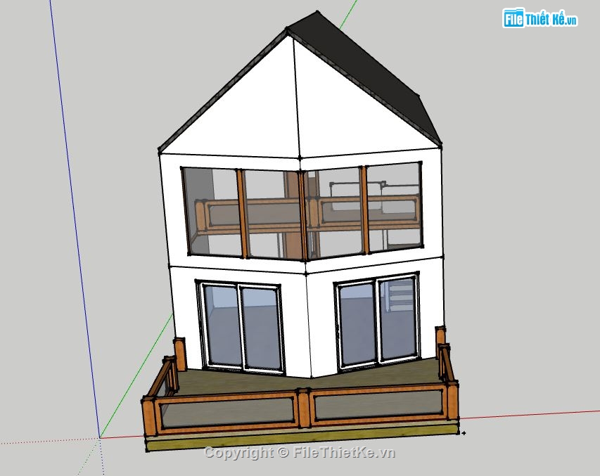 Nhà phố 2 tầng,model su nhà phố 2 tầng,file su nhà phố 2,model sketchup nhà phố 2 tầng,nhà phố 2 tầng