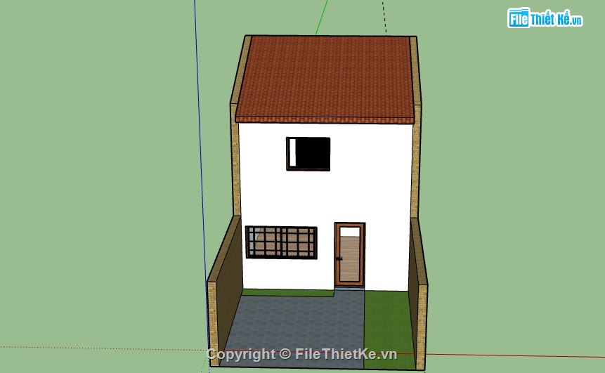 Nhà phố 2 tầng,file sketchup nhà phố 2 tầng,nhà phố 2 tầng model su,sketchup nhà phố 2 tầng,nhà phố 2 tầng sketchup