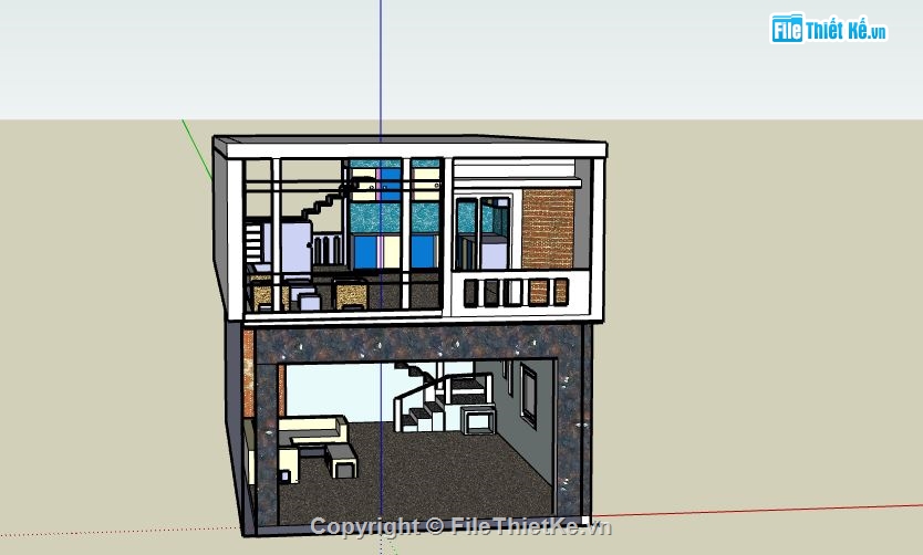 Nhà phố 2 tầng,file su nhà phố 2 tầng,nhà phố 2 tầng sketchup,model su nhà phố 2 tầng,sketchup nhà phố 2 tầng