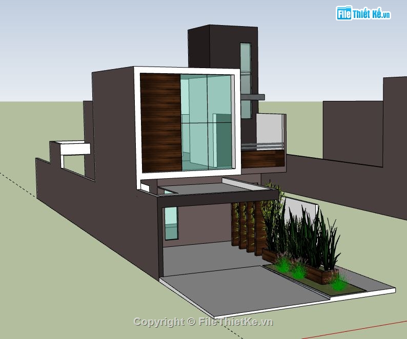 Nhà phố 2 tầng,model su nhà phố 2 tầng,file sketchup nhà phố 2 tầng,nhà phố 2 tầng file su,sketchup nhà phố 2 tầng