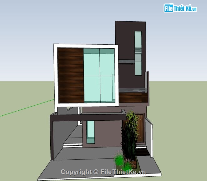 Nhà phố 2 tầng,model su nhà phố 2 tầng,file sketchup nhà phố 2 tầng,nhà phố 2 tầng file su,sketchup nhà phố 2 tầng