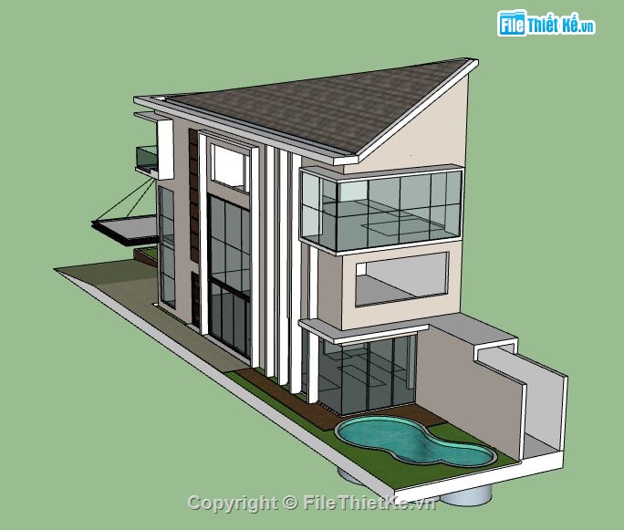 Nhà phố 2 tầng,file sketchup nhà phố 2 tầng,su nhà phố 2 tầng,nhà phố 2 tầng file su,nhà phố 2 tầng file sketchup