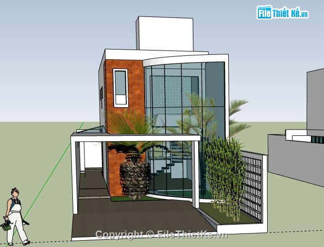 Nhà phố 2 tầng,file sketchup nhà phố 2 tầng,nhà phố 2 tầng model su,nhà phố 2 tầng file sketchup,mẫu nhà phố 2 tầng model su