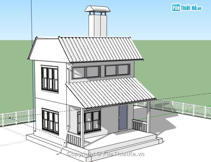 Nhà phố 2 tầng,model su nhà phố 2 tầng,nhà phố 2 tầng file su