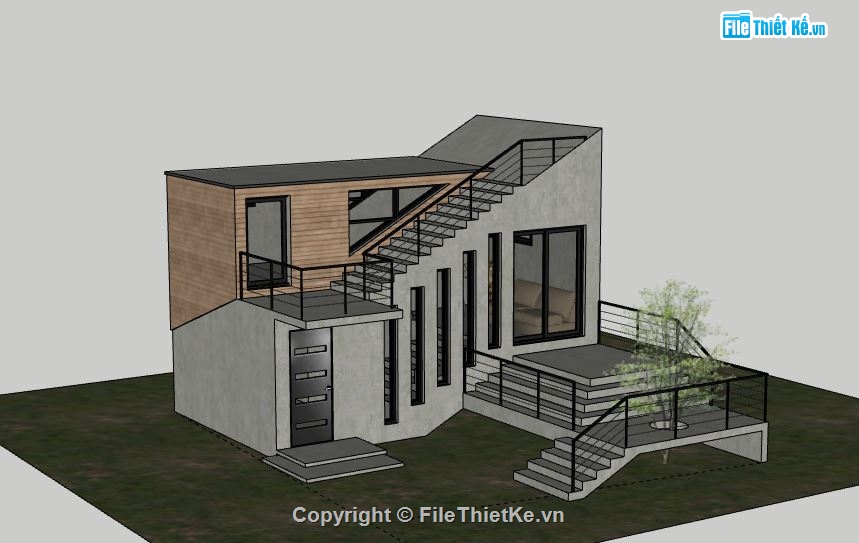 Nhà phố 2 tầng,model su nhà phố 2 tầng,nhà phố 2 tàng sketchup,sketchup nhà phố 2 tầng,file su nhà phố 2 tầng